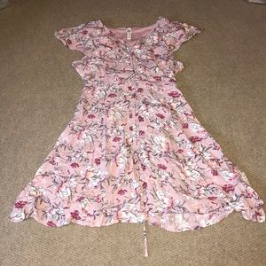 Purple button up dress size medium gently used